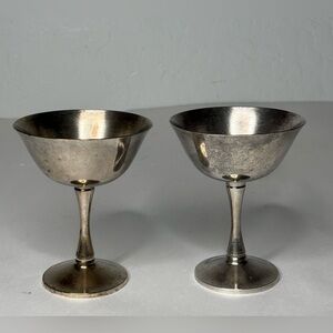 Vintage Salem Silver Plate Champagne‎ Goblet Set Wine Dinnerware Collectible